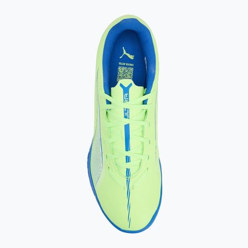 Cizme de fotbal PUMA Ultra 5 Play IT fizzy apple/puma alb