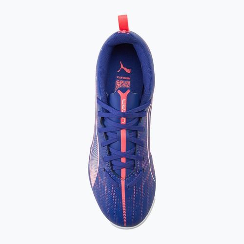 Ghete de fotbal pentru copii PUMA Ultra 5 Play TT Jr lapis lazuli/puma white/sunset glow