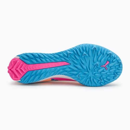 Încălțăminte de fotbal PUMA Ultra 5 Match Vol. Up TT puma white/luminous blue/poison pink/fizzy melon