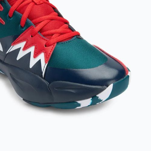 Încălțăminte de baschet pentru bărbați PUMA Genetics club navy/cold green/for all time red