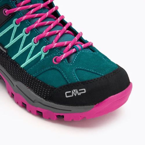 Încălțăminte de trekking pentru junior CMP Rigel Mid lake / pink fluo