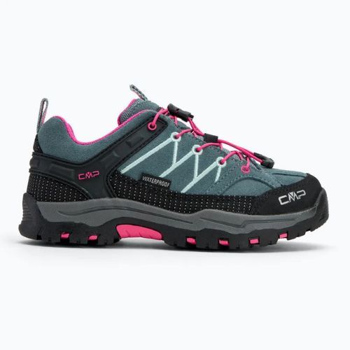 Încălțăminte de trekking pentru copii CMP Rigel Low Wp mineral green / purple fluo