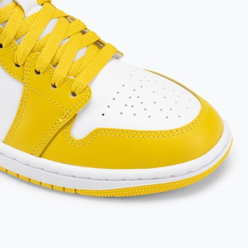 Buty damskie Nike Air Jordan 1 Mid white/black/vivid sulfur