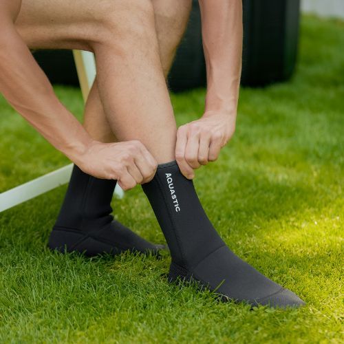AQUASTIC Wintstick Șosete din neopren 3 mm negru