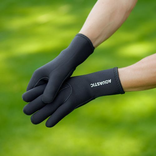 AQUASTIC Wintstick Mănuși din neopren 3 mm negru