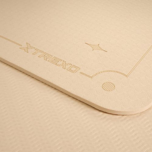 Covoraș de yoga XTREXO TXO-B4Z001-BZ 6 mm maro deschis