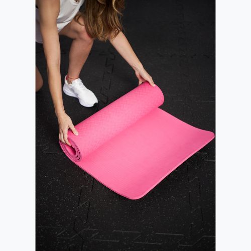 Covoraș de fitness TREXO TXO-B4Z002-PK 10 mm roz