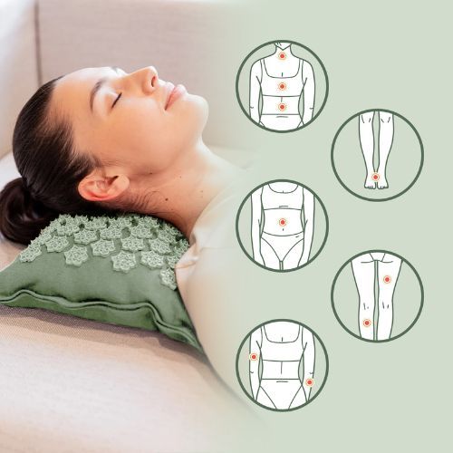 Saltea de presopunctură XTREXO ECO z poduszką TXO-B4Z006-GN verde