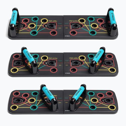 Platformă multifuncțională cu mânere și extensorXTREXO pliabilă TXO-B4Z045-BK negru