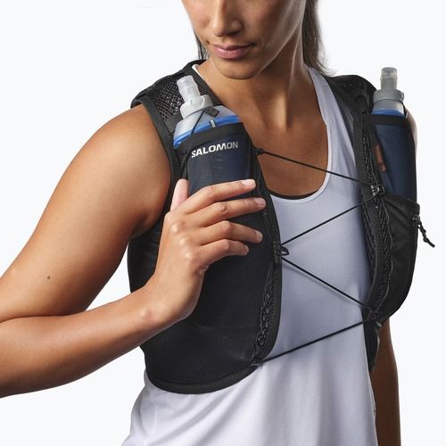 Vestă de alergare pentru femei Salomon Active Skin 4 black/metal