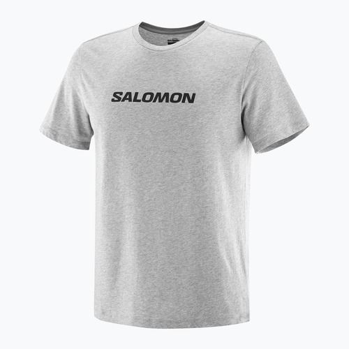 Tricou pentru bărbați  Salomon Logo Performance heather grey