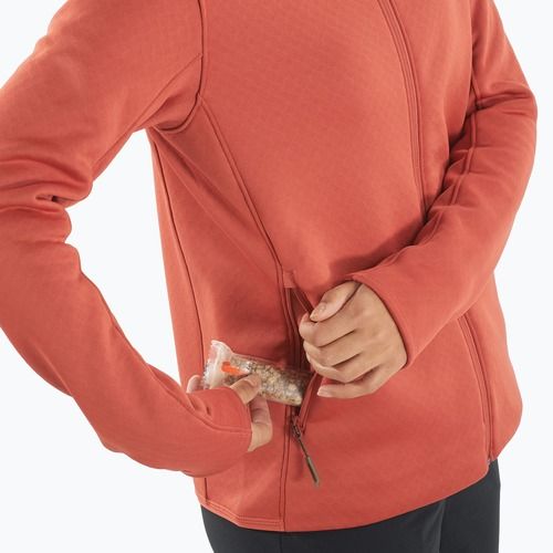 Bluză de trekking pentru bărbați Salomon Essential Midwarm Fz tandoori spice