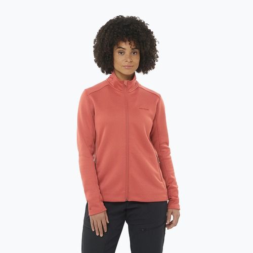 Bluză de trekking pentru bărbați Salomon Essential Midwarm Fz tandoori spice