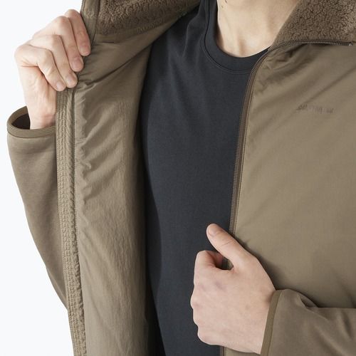 Bluză de trekking pentru bărbați Salomon Outline Hyb Warm Hd shitake