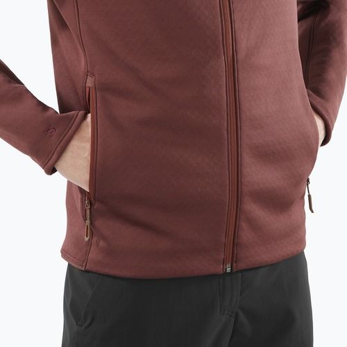 Bluză de trekking pentru bărbați Salomon Essential Midwarm Fz rum raisin