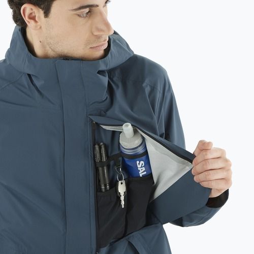 Jachetă de ploaie pentru bărbați Salomon Outerpath Pro midnight navy