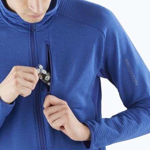 Bluză de trekking pentru bărbați Salomon Essential Lightwarm FZ surf the web
