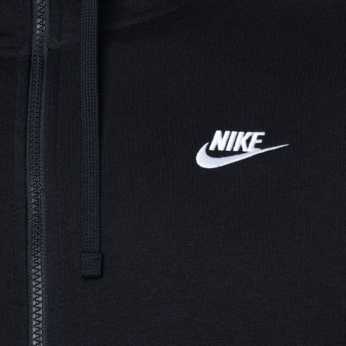 Hanorac pentru bărbați Nike Sportswear Club Hoodie FZ black/black/white
