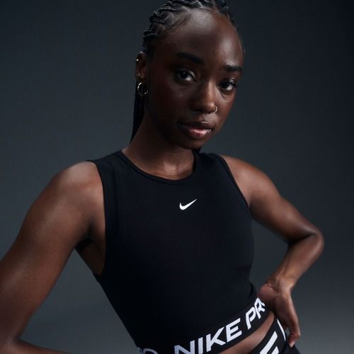 Tank top de antrenament pentru femei Nike Pro Dri-Fit black/white