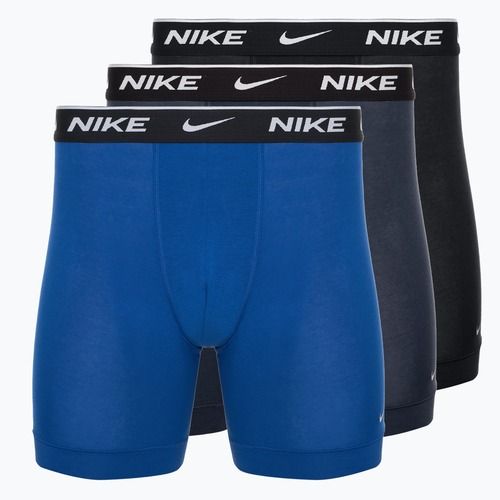 Boxeri pentru bărbați Nike Everyday Cotton Stretch 3 pary obsidian/game royal/black