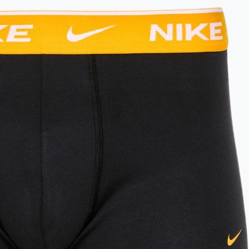 Boxeri pentru bărbați Nike Everyday Cotton Stretch Trunk 3 perechi  black/gold/hyper crimson