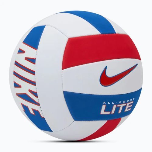 Minge de volei Nike All Court Lite Volleyball white/university red/game royal/university red mărimea 5