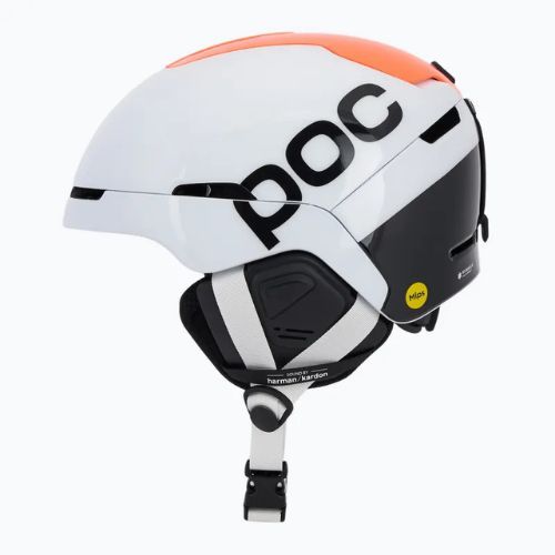 Cască de schi POC Obex Connect hydrogen white/fluorescent orange avip