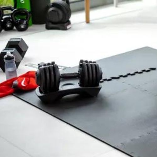 Covoraș de protecție XTREXO Puzzle 6 elemente negru