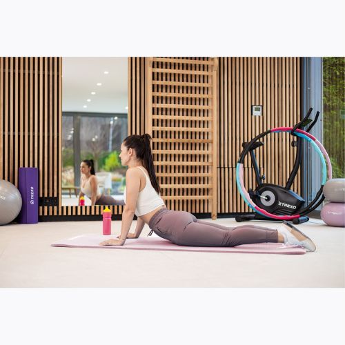 Covoraș pentru antrenament XTREXO NBR 15 mm  cu centură roz