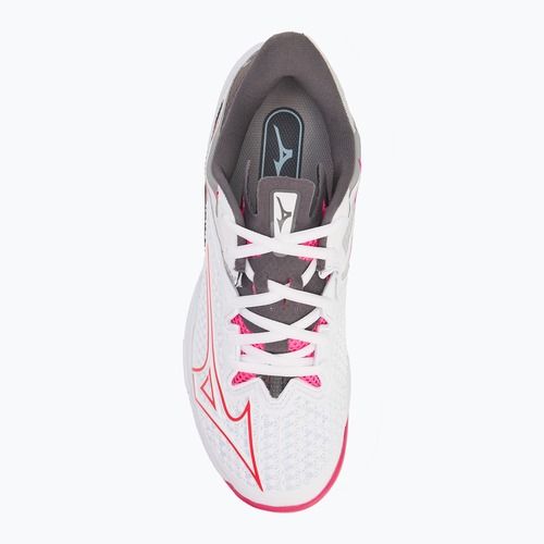 Încălțăminte de tenis pentru femei Mizuno Wave Exceed Tour 6 CC white/radiant red/quiet shade