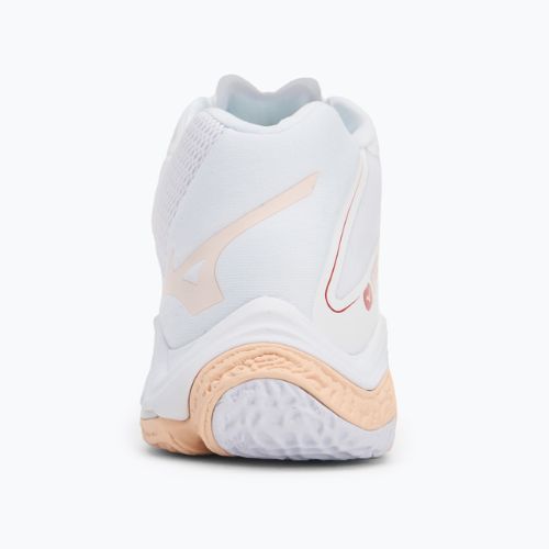 Încălțăminte de volei pentru femei Mizuno Wave Lightning Z8 Mid white/aleutian/cloud pink
