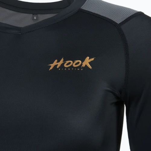 Rashguard pentru femei HOOK FIGHTING Base negru