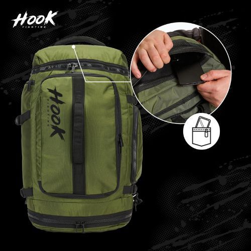 Rucsac HOOK FIGHTING Training 2w1 Duffel Bag 30 l zielony