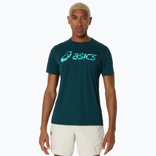 Tricou de tenis pentru bărbați ASICS Match Seasonal Graphic Tee saxon green