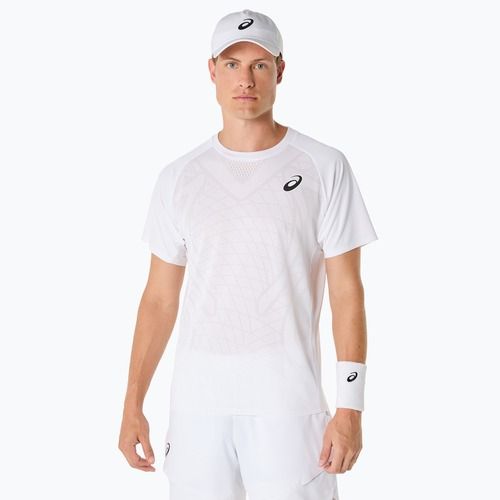 ASICS Match Actibreeze Tennis Shirt Top alb strălucitor pentru bărbați