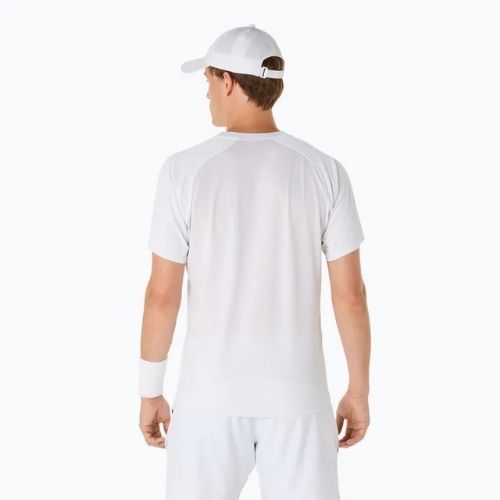 ASICS Match Actibreeze Tennis Shirt Top alb strălucitor pentru bărbați