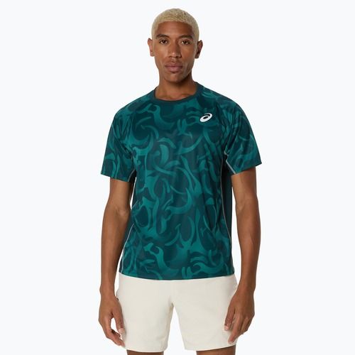 ASICS tricou de tenis pentru bărbați Game Top verde saxon