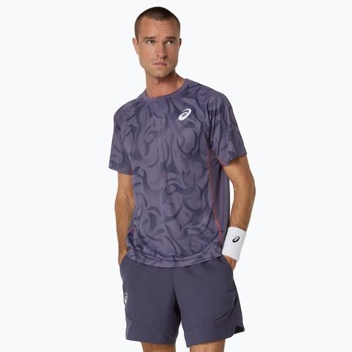 ASICS tricou de tenis pentru bărbați Game Top violet gri