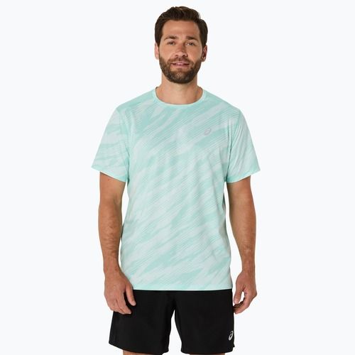 Tricou de alergare pentru bărbați ASICS Core All Over Print SS Top oasis green