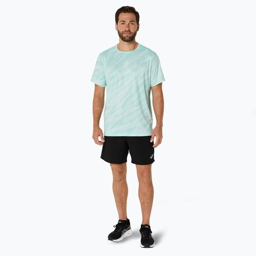 Tricou de alergare pentru bărbați ASICS Core All Over Print SS Top oasis green