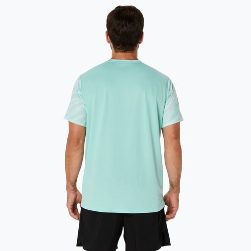 Tricou de alergare pentru bărbați ASICS Core All Over Print SS Top oasis green