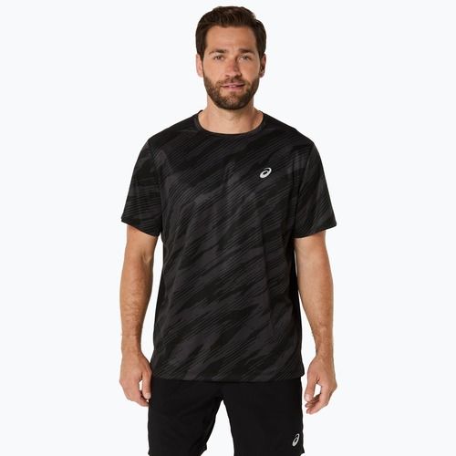 Tricou de alergare pentru bărbați ASICS Core All Over Print SS Top performance black