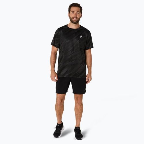 Tricou de alergare pentru bărbați ASICS Core All Over Print SS Top performance black
