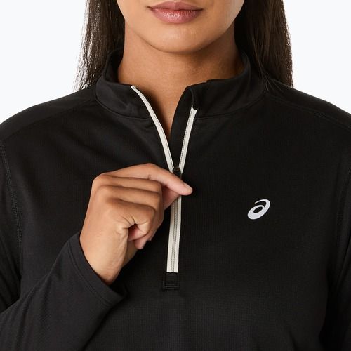 Longsleeve de alergare pentru femei ASICS Icon 1/2 Zip LS Top performance black