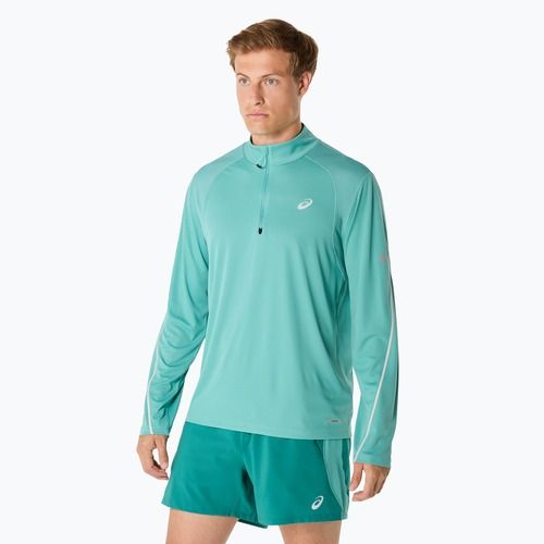 Lonsleeve de alergare pentru bărbați ASICS Road Lite-Show 1/2 Zip light teal