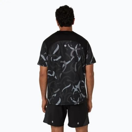 Tricou de alergare pentru bărbați ASICS Road All Over Print Top performance black