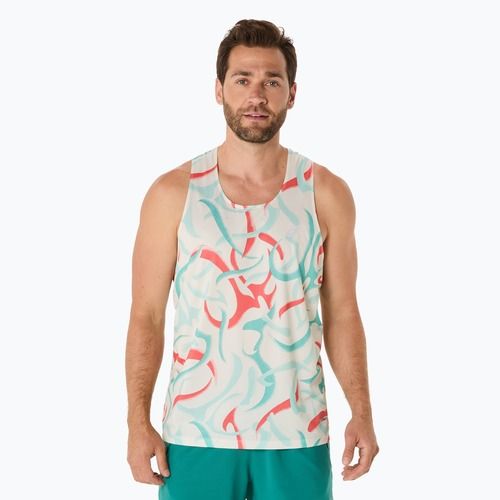Tank top de alergare pentru bărbați ASICS Road All Over Print Singlet birch