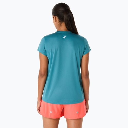 Tricou de alergare pentru femei ASICS Fujitrail Logo atlantis blue