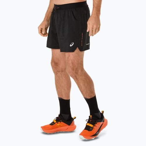 Pantaloni scurți de alergare pentru bărbați ASICS Fujitrail All Over Print 5IN performance black