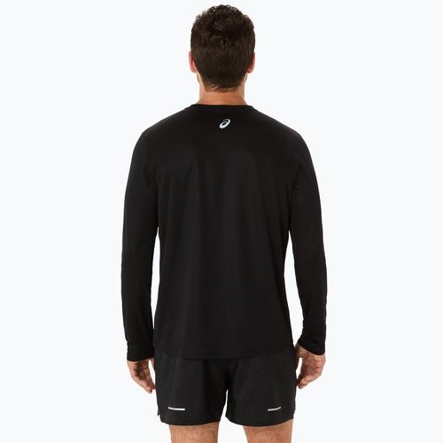 Longsleeve de alergare pentru bărbați ASICS Fujitrail Logo performance black/carbon/coral reefl